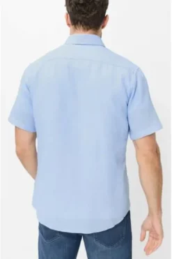 BRAX Hemd Dan sky Modern Fit Kurzarm