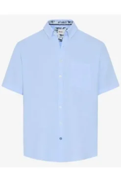 BRAX Hemd Dan sky Modern Fit Kurzarm