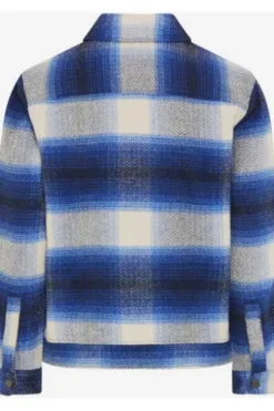 BRAX Hemdjacke Santiago ice blue gemustert