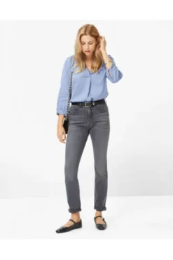 BRAX Jeans Carola grau Feminine Fit in Premium-Denim