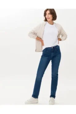 BRAX Jeans Carola jeansblau Feminine Fit in Premium-Denim