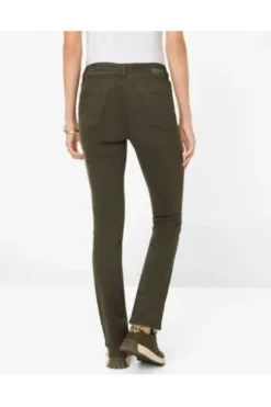 BRAX Jeans Carola oliv Feminine Fit in Premium-Denim
