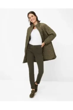 BRAX Jeans Carola oliv Feminine Fit in Premium-Denim