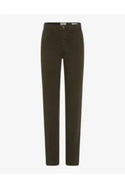 BRAX Jeans Carola oliv Feminine Fit in Premium-Denim