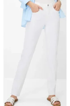 BRAX Jeans Carola weiß Feminine Fit in Premium-Denim