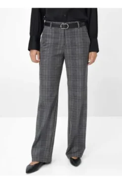BRAX Jeans Maine smoke grey kariert Wide Fit