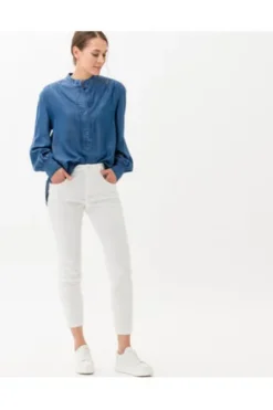 BRAX 7/8 Jeans Shakira weiß Skinny Fit Free to move Stretch-Denim