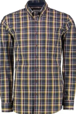 BRAX Karo Hemd Daniel Modern Fit blau kariert Modern Fit Langarm