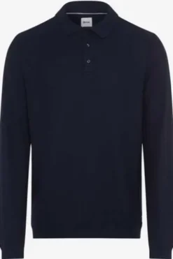 BRAX Langarm Polo-Shirt Paros navy
