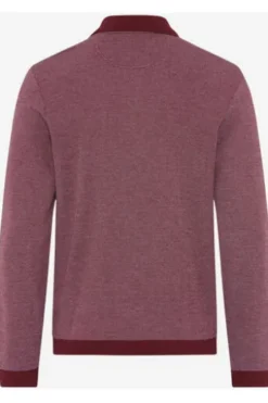 BRAX Langarm Polo-Shirt Paros velvet