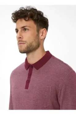 BRAX Langarm Polo-Shirt Paros velvet