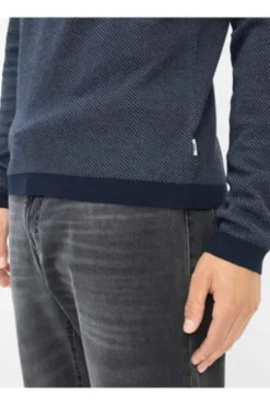 BRAX Langarm Polo-Shirt Paros deep blue