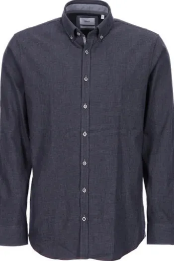 BRAX Leicht Flanell Hemd anthrazit gemustert Modern Fit