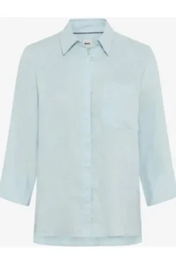 BRAX Leinen-Bluse Vicki blue 3/4-Arm