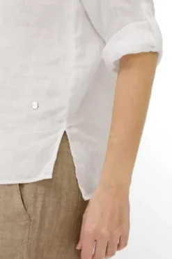BRAX Leinen-Bluse Vicki white 3/4-Arm