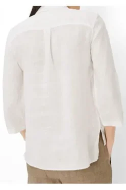 BRAX Leinen-Bluse Vicki white 3/4-Arm