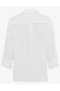 BRAX Leinen-Bluse Vicki white 3/4-Arm