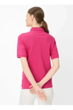 BRAX Polo-Shirt Cleo rot Pique-Qualität