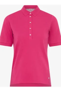 BRAX Polo-Shirt Cleo rot Pique-Qualität