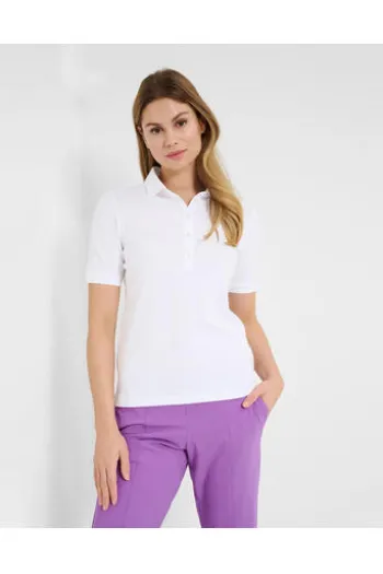 BRAX Polo-Shirt Cleo weiß