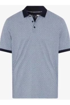 BRAX Polo-Shirt Perry cove gemustert