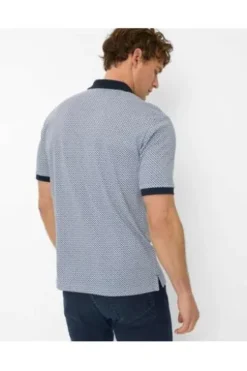 BRAX Polo-Shirt Perry cove gemustert