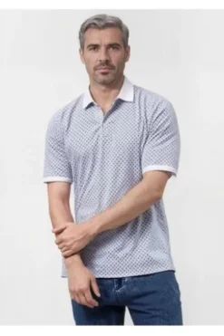 BRAX Polo-Shirt Perry storm gemustert