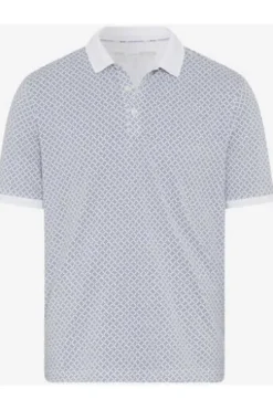 BRAX Polo-Shirt Perry storm gemustert