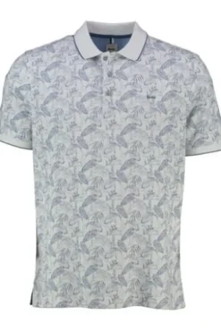 BRAX Polo Shirt Perry weiss geblümt