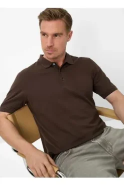 BRAX Polo-Shirt Pete chocolate