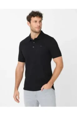 BRAX Polo-Shirt Pete schwarz Hi-FLEX