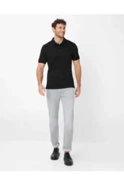 BRAX Polo-Shirt Pete schwarz Hi-FLEX