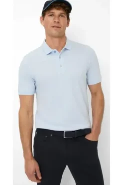 BRAX Polo-Shirt Pete sky