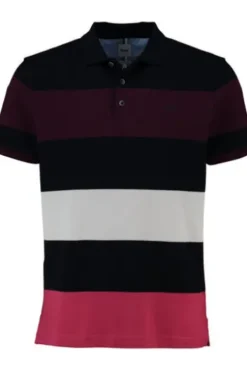 BRAX Polo-Shirt Pio beere gestreift