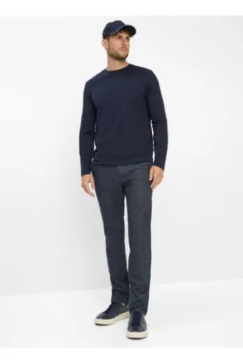 BRAX Polo-Shirt Timon navy Langarm