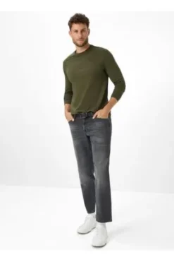 BRAX Polo-Shirt Timon olive Langarm