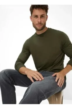 BRAX Polo-Shirt Timon olive Langarm