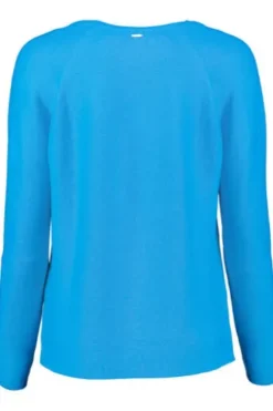 BRAX Pullover Lesley blau im trendigen Linksstrick