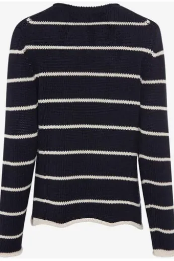 BRAX Pullover Lesley marine im trendigen Rippstrick