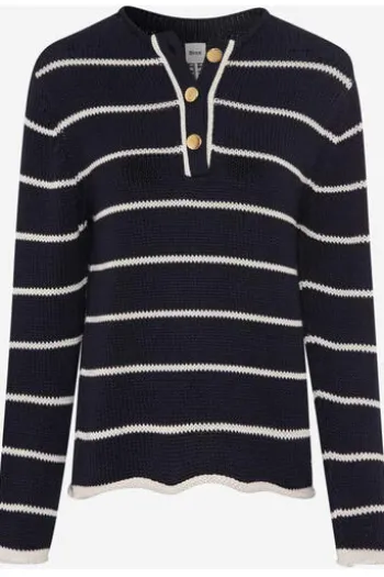 BRAX Pullover Lesley marine im trendigen Rippstrick