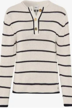 BRAX Pullover Lesley natur im trendigen Rippstrick