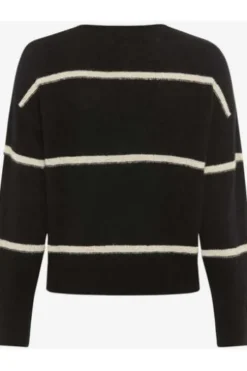 BRAX Pullover Lisa black gestreift
