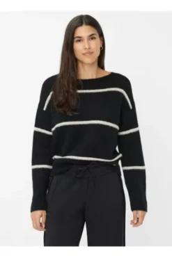 BRAX Pullover Lisa black gestreift