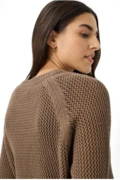 BRAX Pullover Nala mocha brown 3/4-Arm
