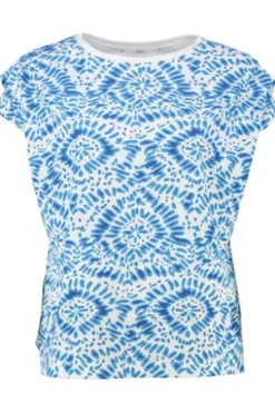 BRAX Shirt Caelen Blau gemustert im graphischen Dessin