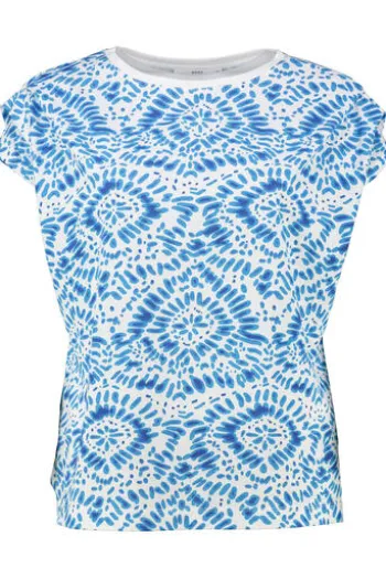 BRAX Shirt Caelen Blau gemustert im graphischen Dessin