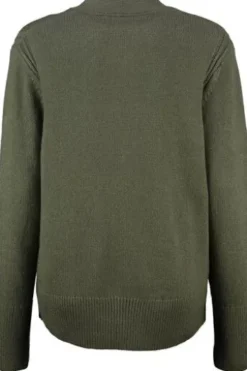 BRAX Strickjacke Alicia khaki in softer Baumwoll-Mixqualität
