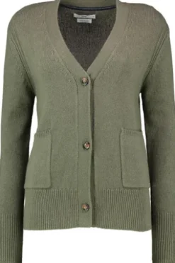 BRAX Strickjacke Alicia khaki in softer Baumwoll-Mixqualität
