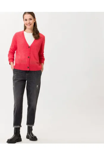 BRAX Strickjacke Alicia orange in softer Wollmix-Qualität