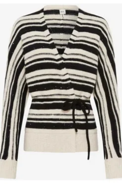 BRAX Strickjacke Anique canvas gestreift